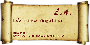 Lőrincz Angelina névjegykártya